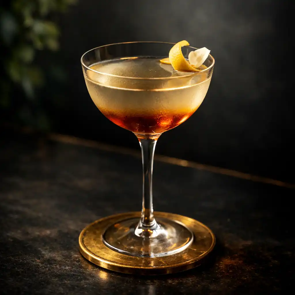 Création sans alcool sophistiquée dans un verre fin